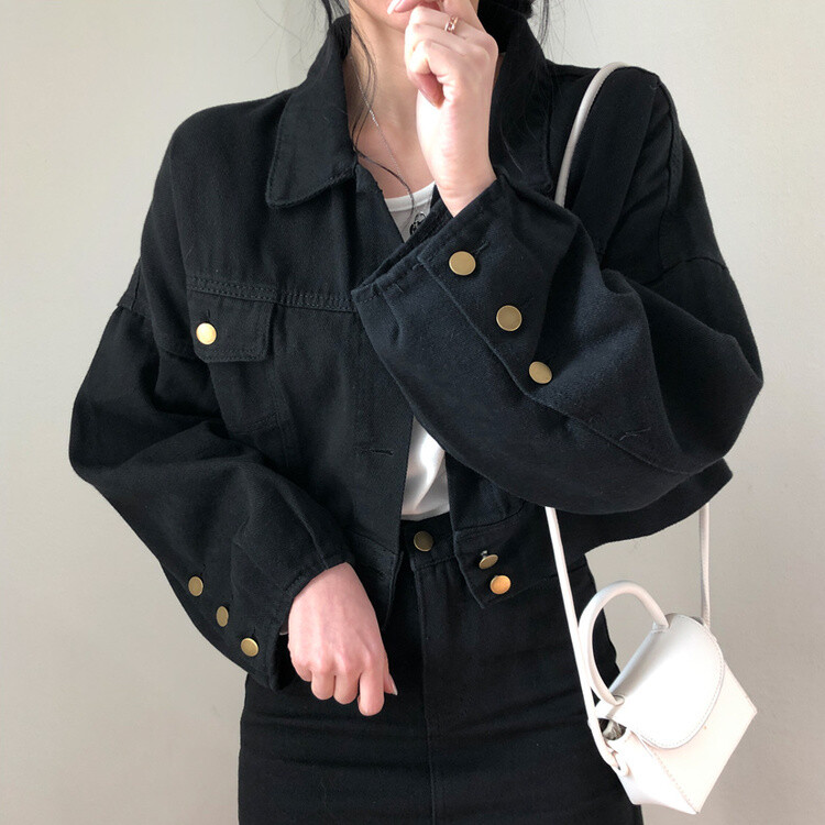 벌룬핏 코튼 자켓 스커트 투피스 셋업 블랙