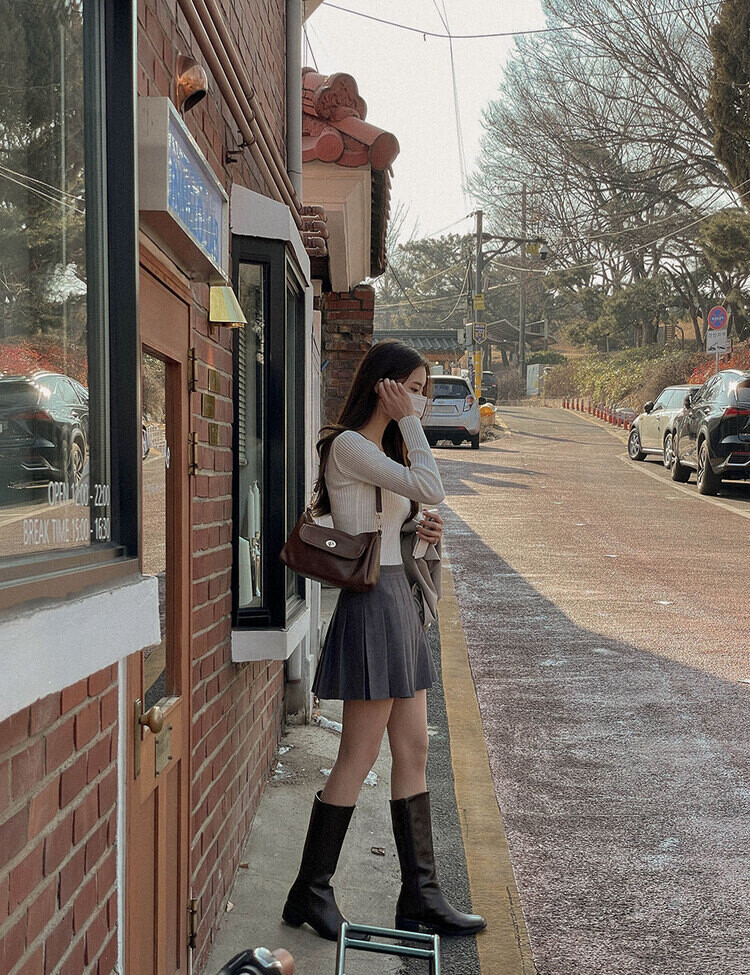 [특가/5컬러]라인 플리츠 테니스 모던 스커트