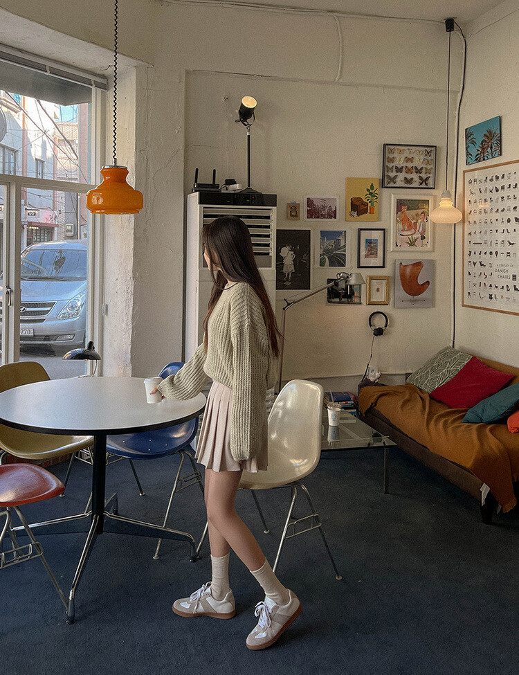 [특가/5컬러]라인 플리츠 테니스 모던 스커트