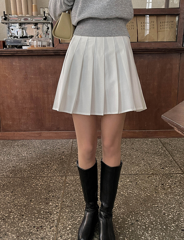 [특가/5컬러]라인 플리츠 테니스 모던 스커트