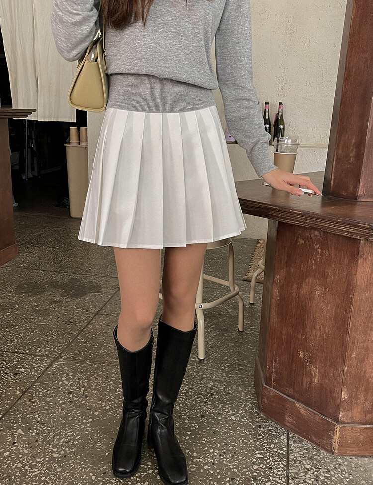 [특가/5컬러]라인 플리츠 테니스 모던 스커트