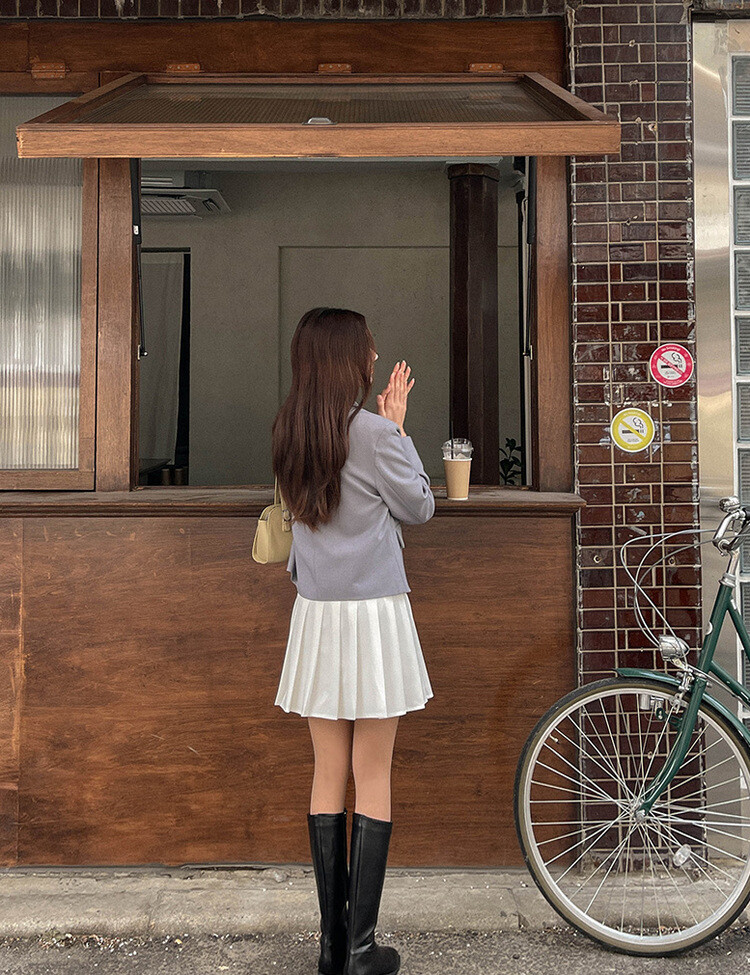 [특가/5컬러]라인 플리츠 테니스 모던 스커트