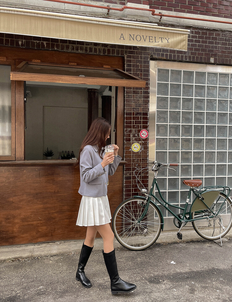 [특가/5컬러]라인 플리츠 테니스 모던 스커트