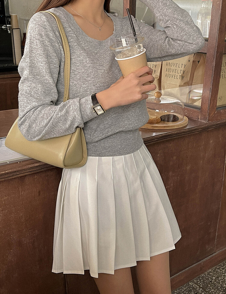 [특가/5컬러]라인 플리츠 테니스 모던 스커트