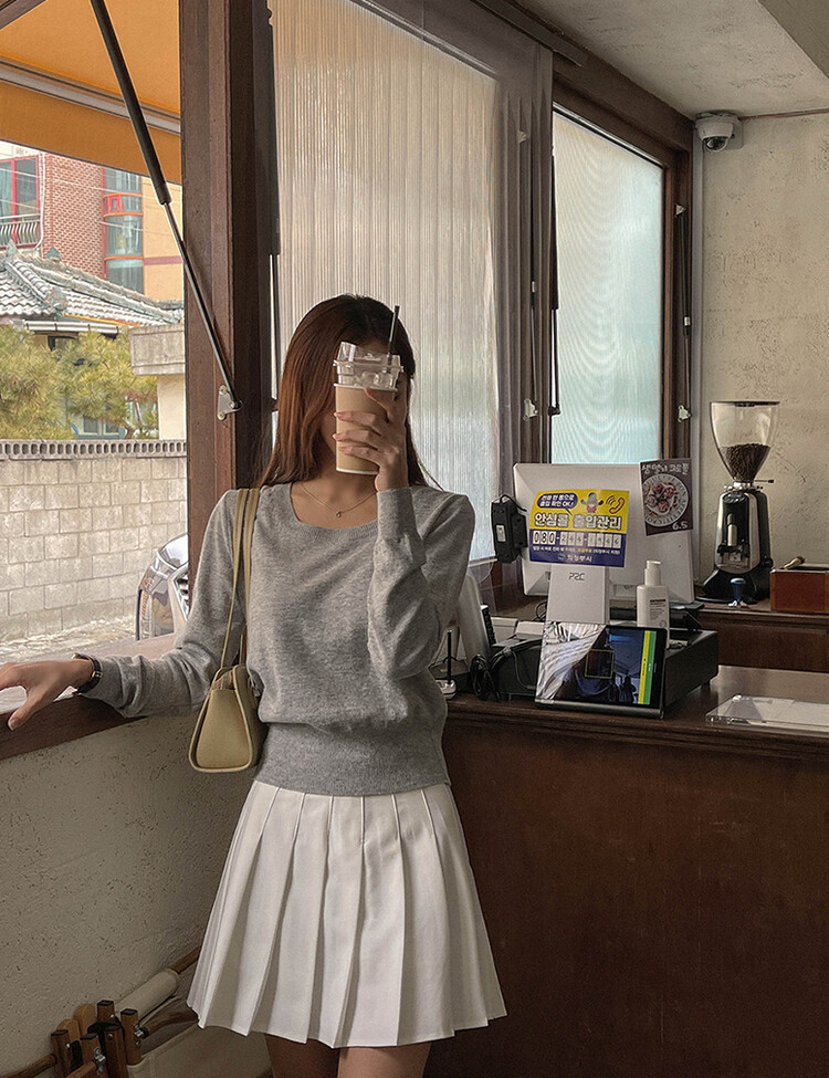 [특가/5컬러]라인 플리츠 테니스 모던 스커트