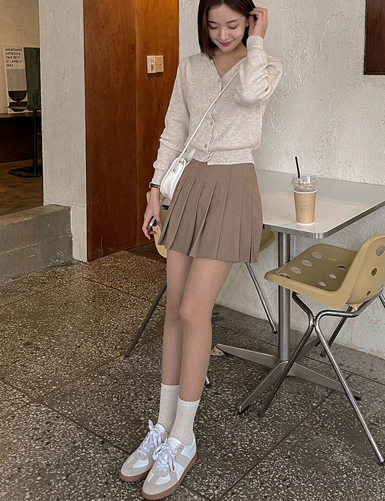 [특가/5컬러]라인 플리츠 테니스 모던 스커트