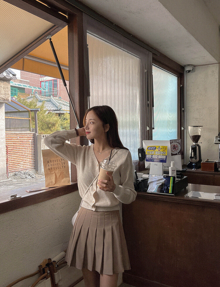 [특가/5컬러]라인 플리츠 테니스 모던 스커트