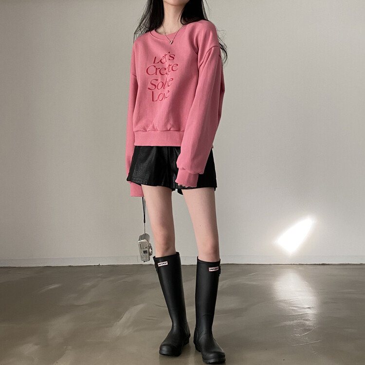 Solve Love英文ルーズフィットトレーナー｜スウェット｜韓国