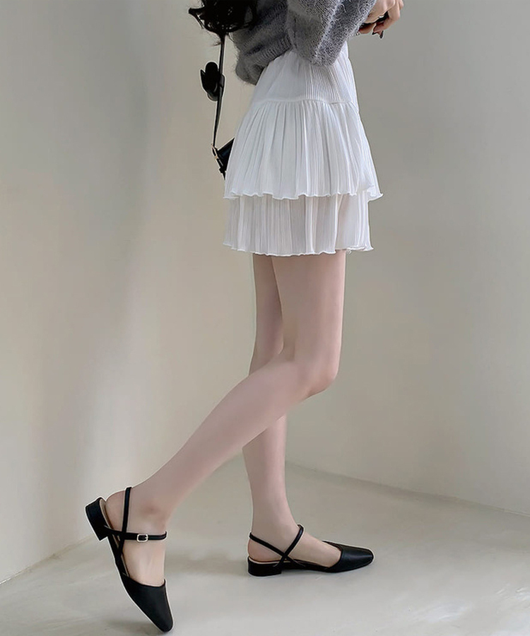 ティアードバンディングミニスカート IVORY