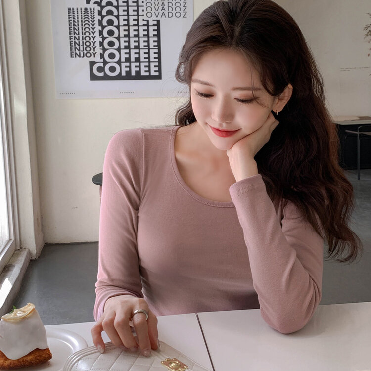 ts2987 12カラークルーネックコットンTシャツ Rose Pink