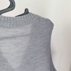 オーバーフィットVネックロングニットベスト6色