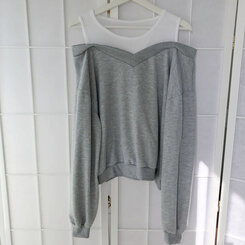 肩スリットレイヤードスウェット