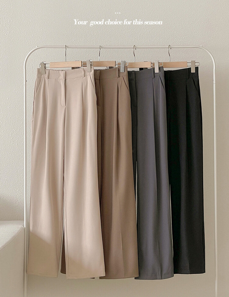 [10만장판매/후기인증~2XL] 기장별 인생 핀턱 와이드 슬랙스 2종