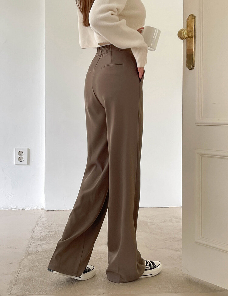 [10만장판매/후기인증~2XL] 기장별 인생 핀턱 와이드 슬랙스 2종 브라운(핀턱)