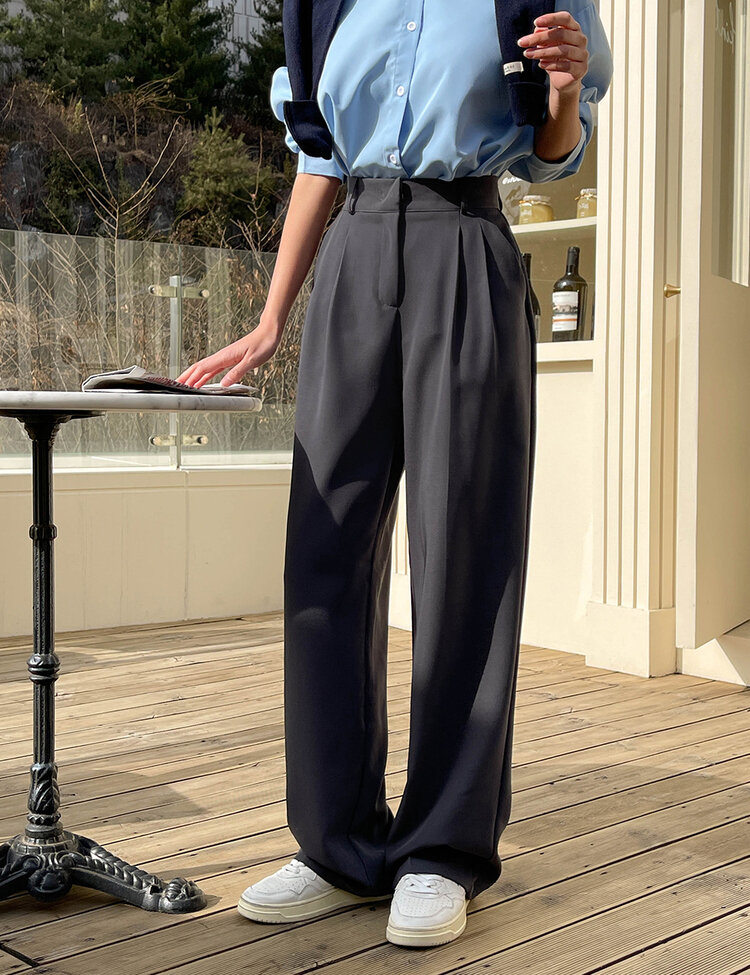 [10만장판매/후기인증~2XL] 기장별 인생 핀턱 와이드 슬랙스 2종 그레이(투핀턱)