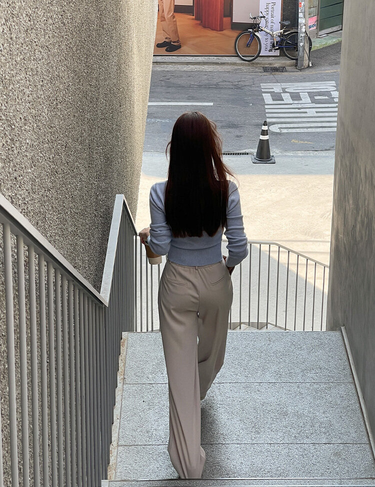 [10만장판매/후기인증~2XL] 기장별 인생 핀턱 와이드 슬랙스 2종 베이지(투핀턱)