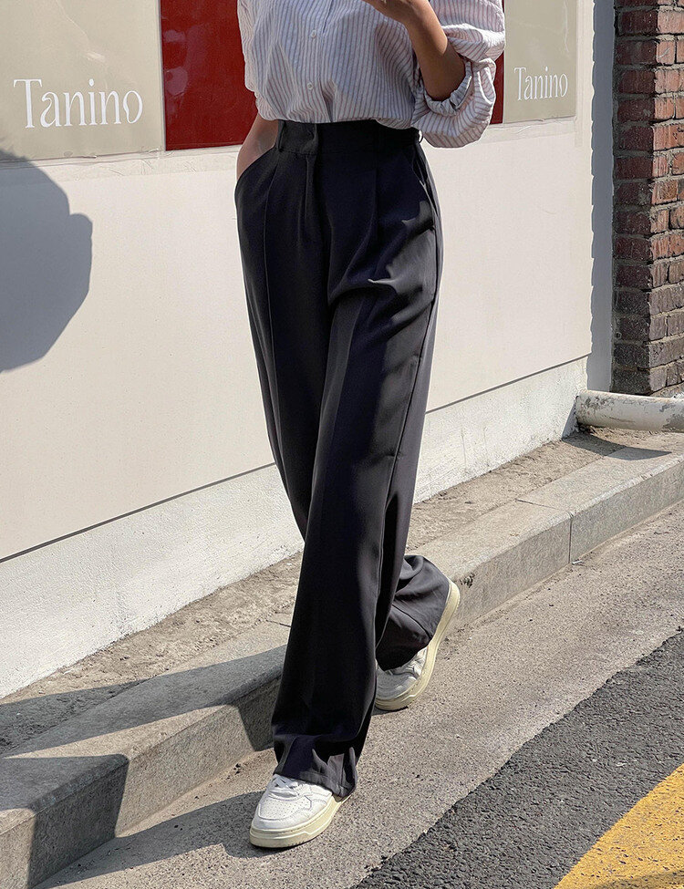 [10만장판매/후기인증~2XL] 기장별 인생 핀턱 와이드 슬랙스 2종 그레이(핀턱)