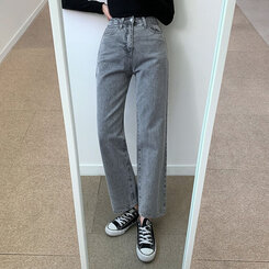【新品】TWW denim アッシュグレー ワイドレッグデニム 新品】TWW denim アッシュグレー ワイドレッグデニム グレー