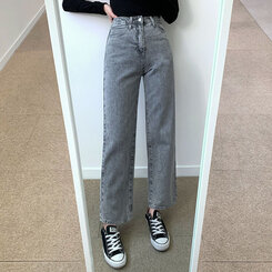 【新品】TWW denim アッシュグレー ワイドレッグデニム 新品】TWW denim アッシュグレー ワイドレッグデニム