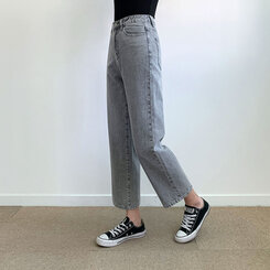 【新品】TWW denim アッシュグレー ワイドレッグデニム 新品】TWW denim アッシュグレー ワイドレッグデニム TWWデニム