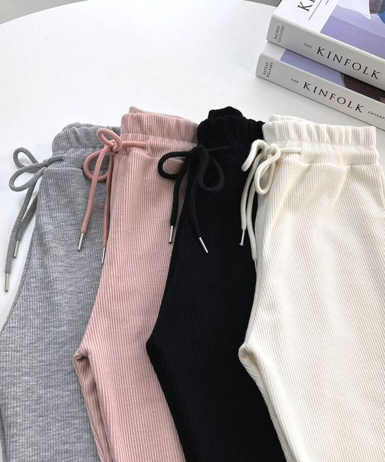 자체제작 라인업 잔골지 슬림핏 부츠컷 밴딩 트레이닝팬츠