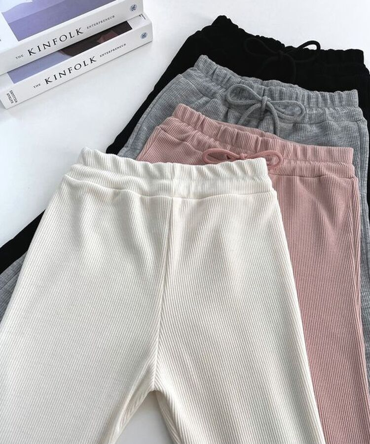 자체제작 라인업 잔골지 슬림핏 부츠컷 밴딩 트레이닝팬츠