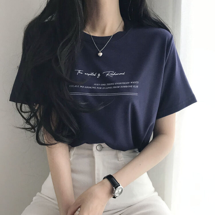 英文プリント半袖Tシャツ｜半袖Tシャツ｜韓国ファッション通販 SONA