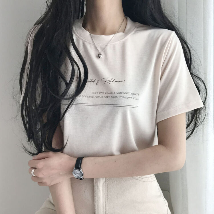 英文プリント半袖Tシャツ｜半袖Tシャツ｜韓国ファッション通販 SONA