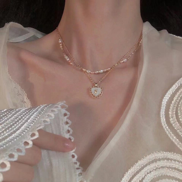 ２連チェーンバラネックレス ゴールド