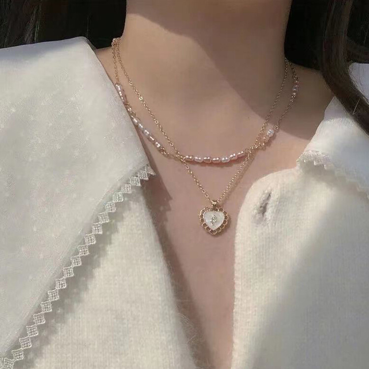 ２連チェーンバラネックレス ゴールド