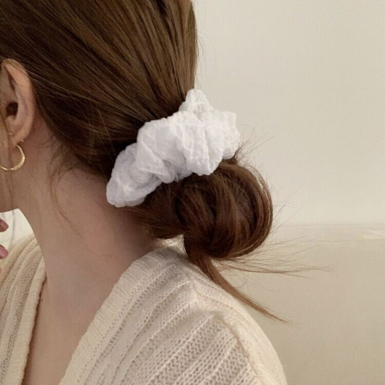 パステルヘアシュシュ5色 WHITE