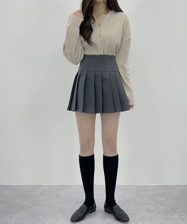 MARKANDLONA 黒 プリーツスカートパンツ プリーツ スカート 制服 キッズ 女の子 キュロット パンツ
