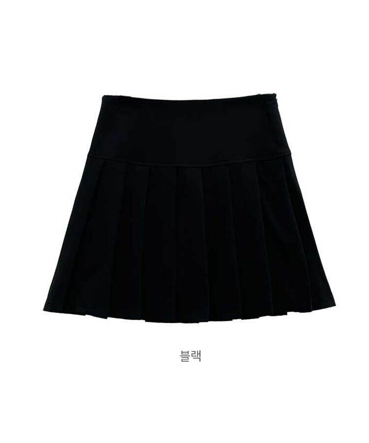 MARKANDLONA 黒 プリーツスカートパンツ プリーツスカート ベルト付き ロング黒[品番：JRKW0004793