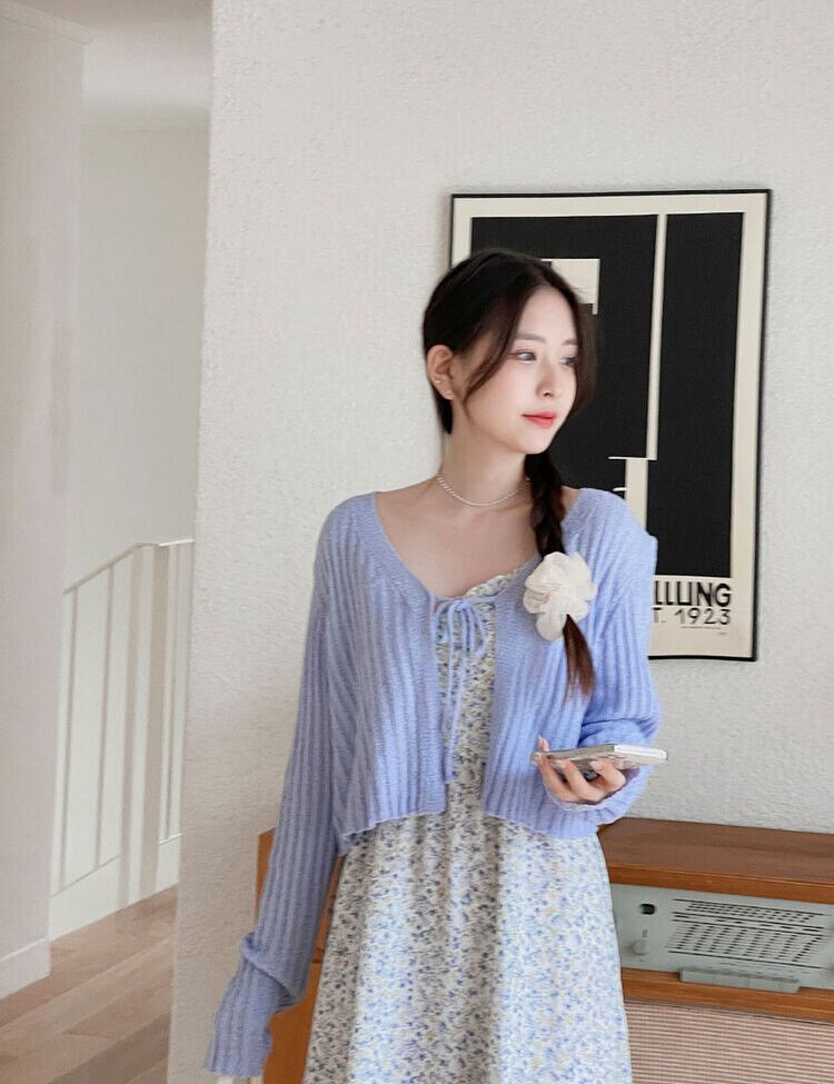 リボンボレロニットカーディガン｜カーディガン｜韓国