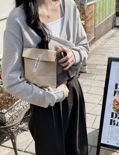 スラックス ワンボタンハイウエストピンタックスラックス BLACK
