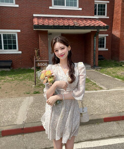 ワンピース muguet flower chiffon mini cami op 2500530_1edc2ffd-6825-4982-