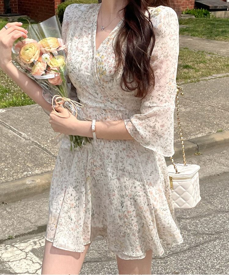 CASA FLINE カシュクールミニワンピース CASA FLINE（カーサフライン）の「カシュクールミニワンピース
