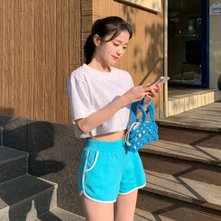 ショートパンツ トレーニングカラーショートパンツ(22color) MINT BLUE