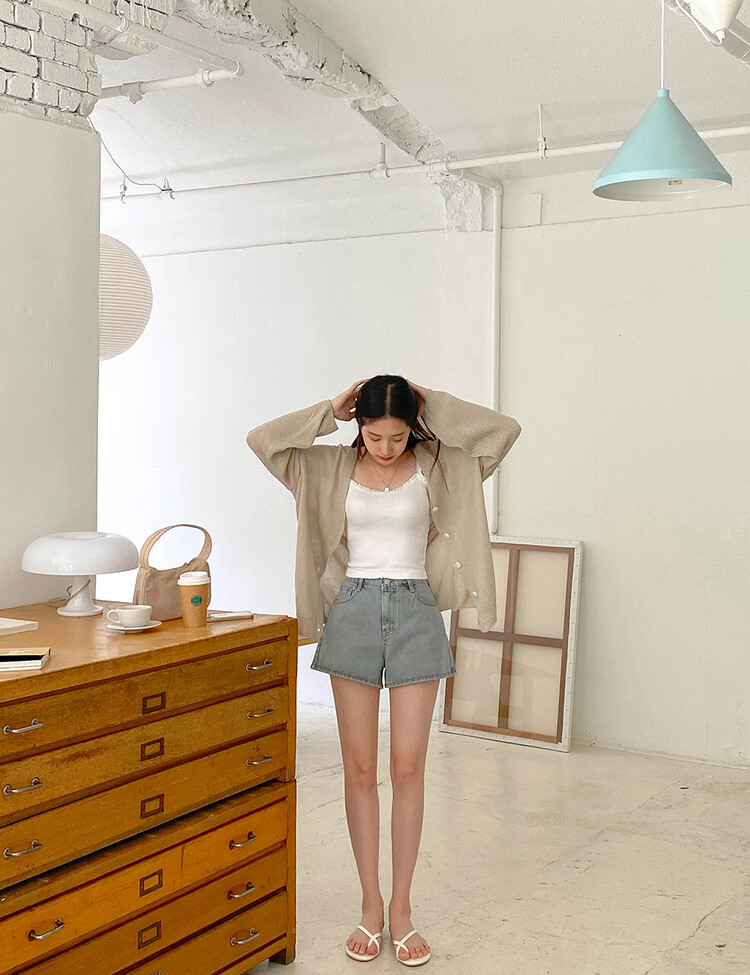 ブークレニットカーディガン5色 BEIGE