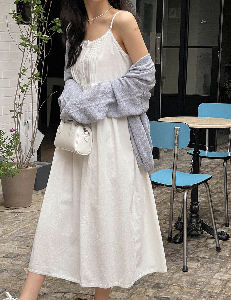 ブークレニットカーディガン5色 SKY BLUE