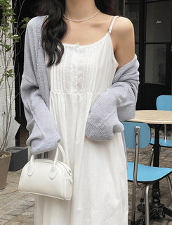 ブークレニットカーディガン5色 SKY BLUE