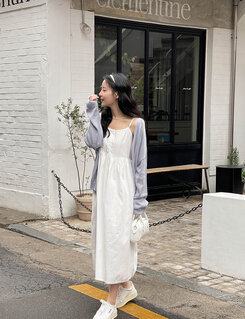 ブークレニットカーディガン5色 SKY BLUE