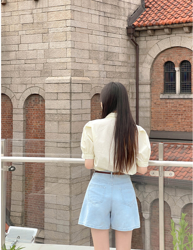 디온 하이웨스트 3부 쿨데님 라이트블루