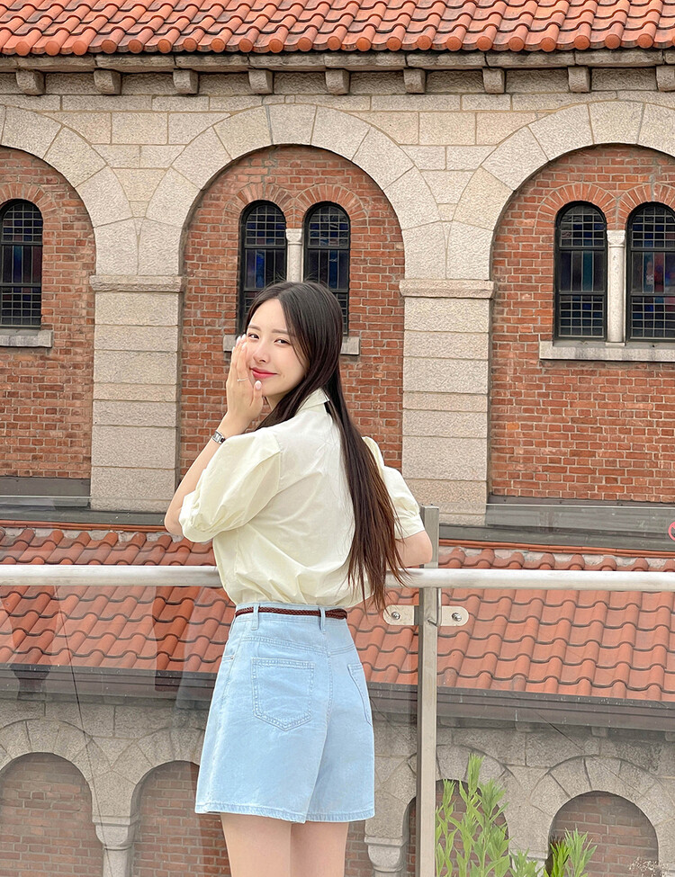 디온 하이웨스트 3부 쿨데님 라이트블루