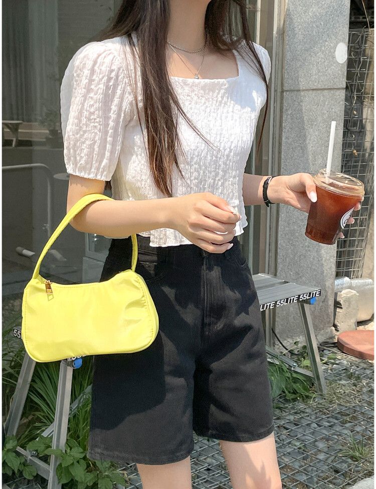 [3分丈/5分丈/丈別] -5℃クールショートデニムパンツ ブラック