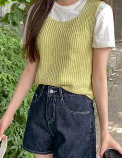 XSサイズのみ☆ANEW GOLF☆ アニュー韓国 ニットベスト XSサイズのみ