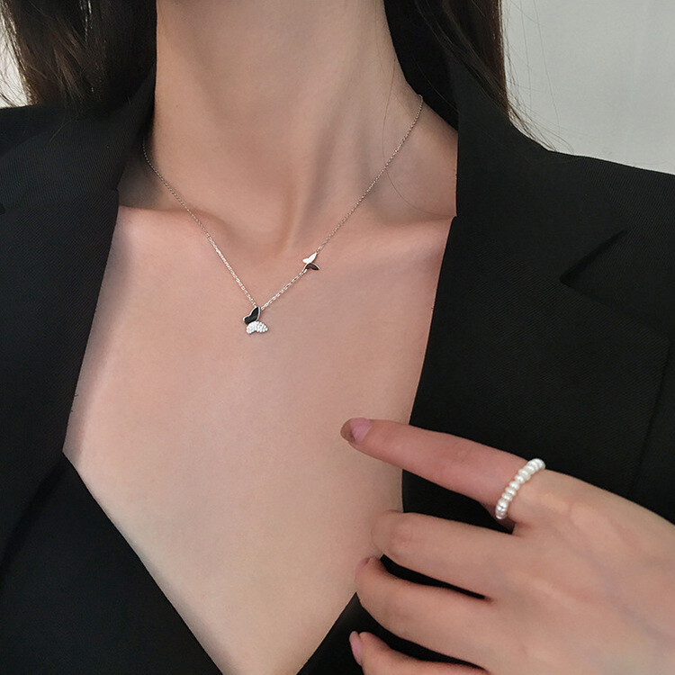 2連ハートネックレス シルバー