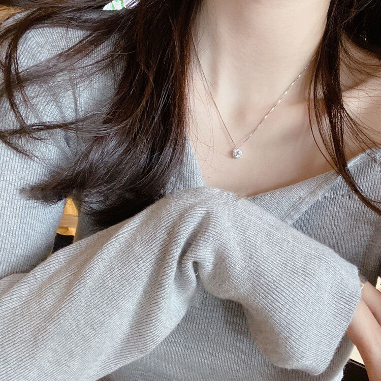 スクエアネックレス シルバー