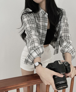 ハイウエストスリムショートパンツ IVORY