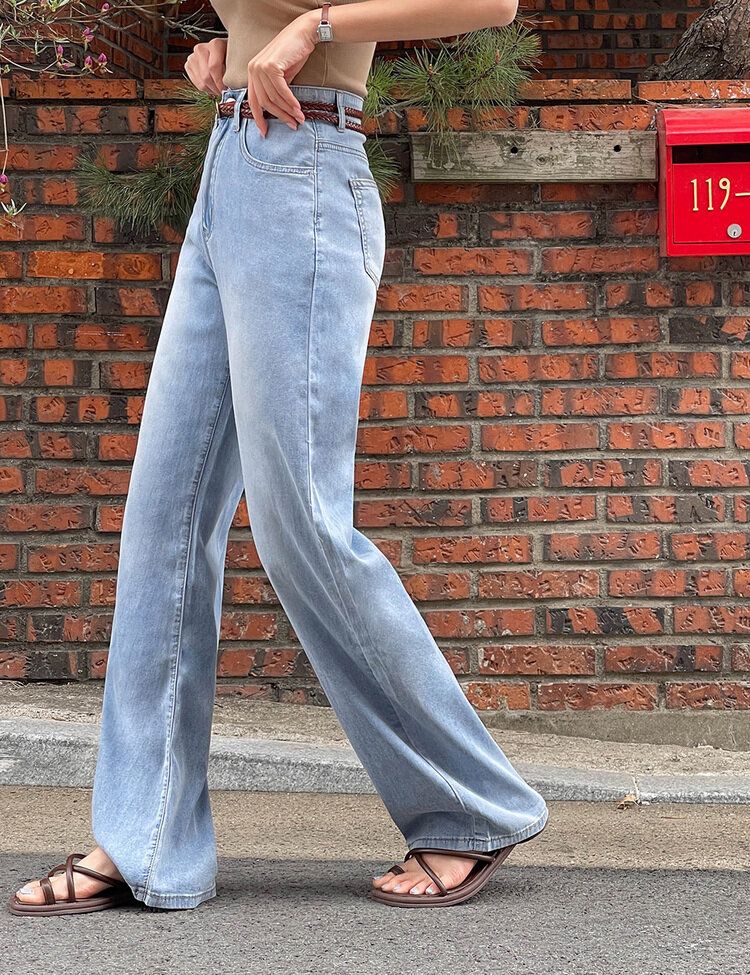 [SHORT/BASIC/LONG]-５°クールワイドパンツ LIGHT BLUE(LONG)